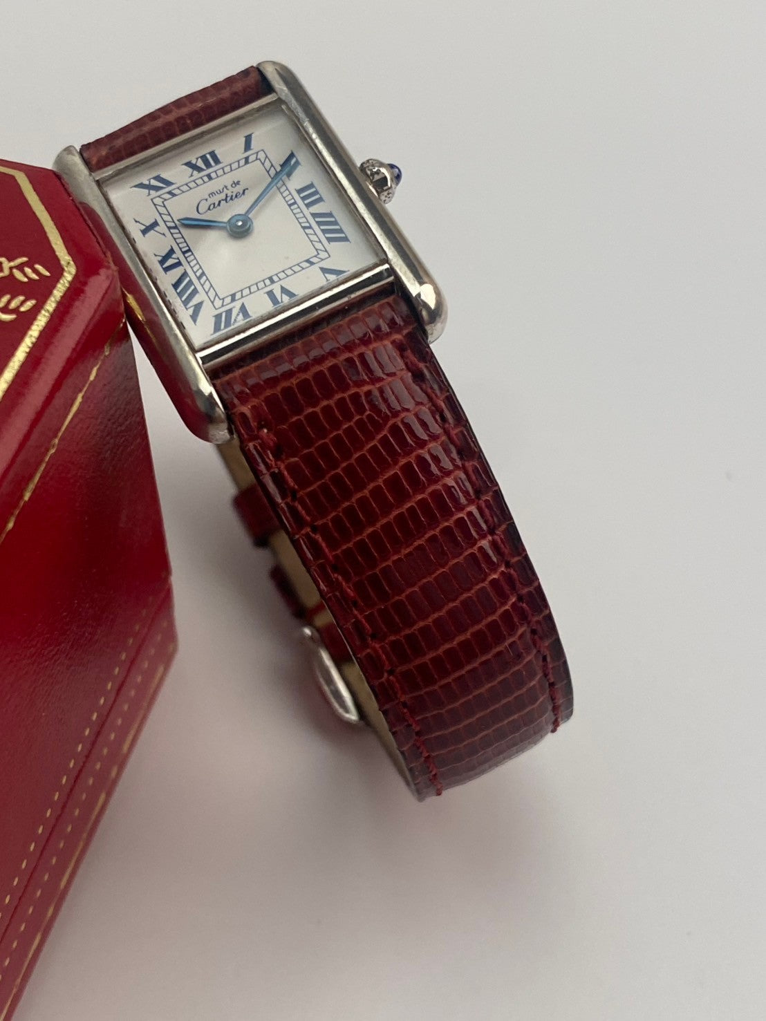 Cartier tank Qz white dial silver