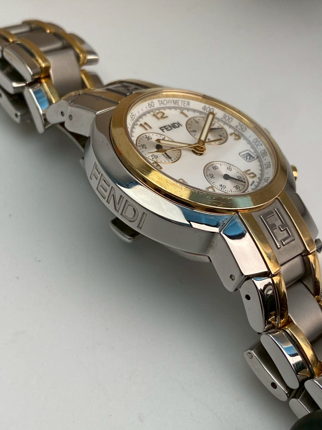 Fendi twotone chronograph c.239