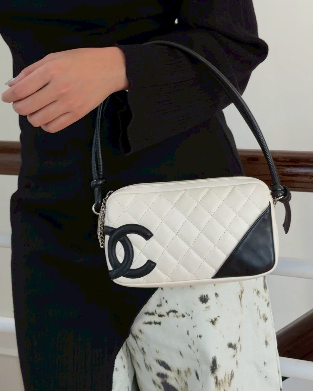 Chanel cambon white shoulder bag