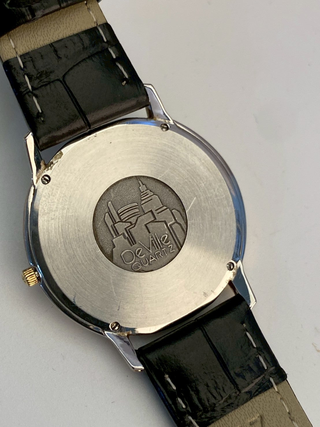 Omega deville white dial gold