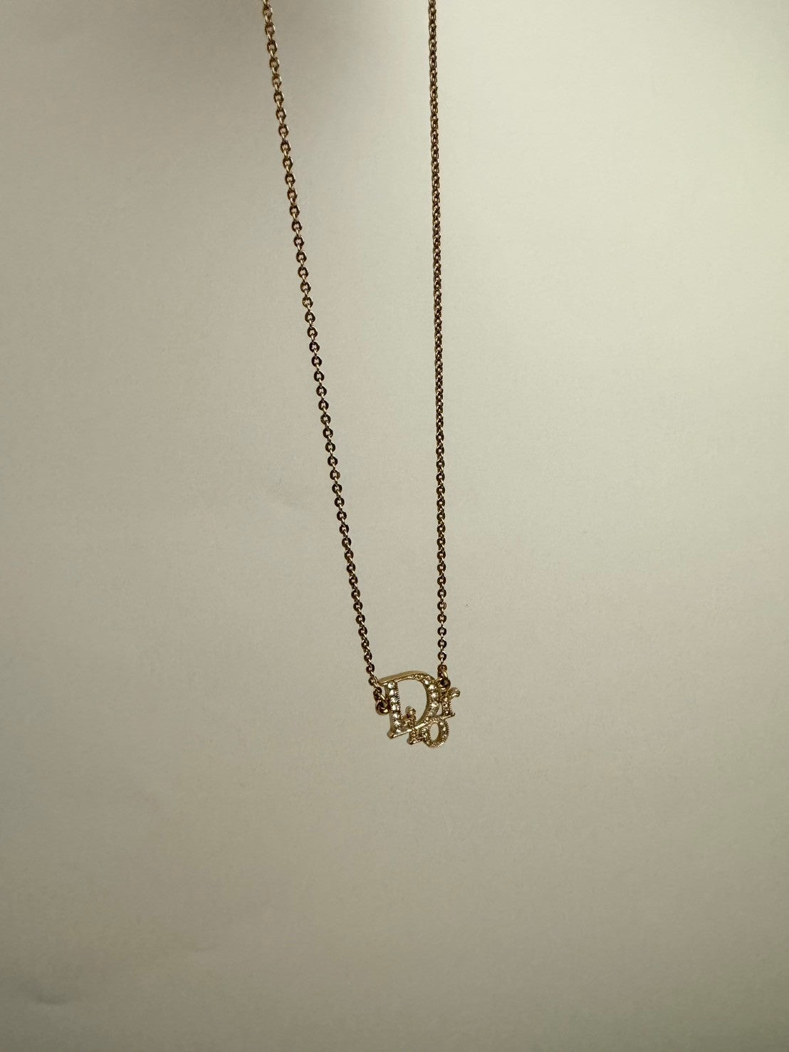 Dior crystal rosegold necklace
