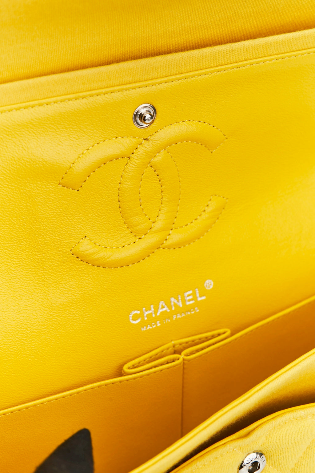 Chanel classic jersey double flab yellow