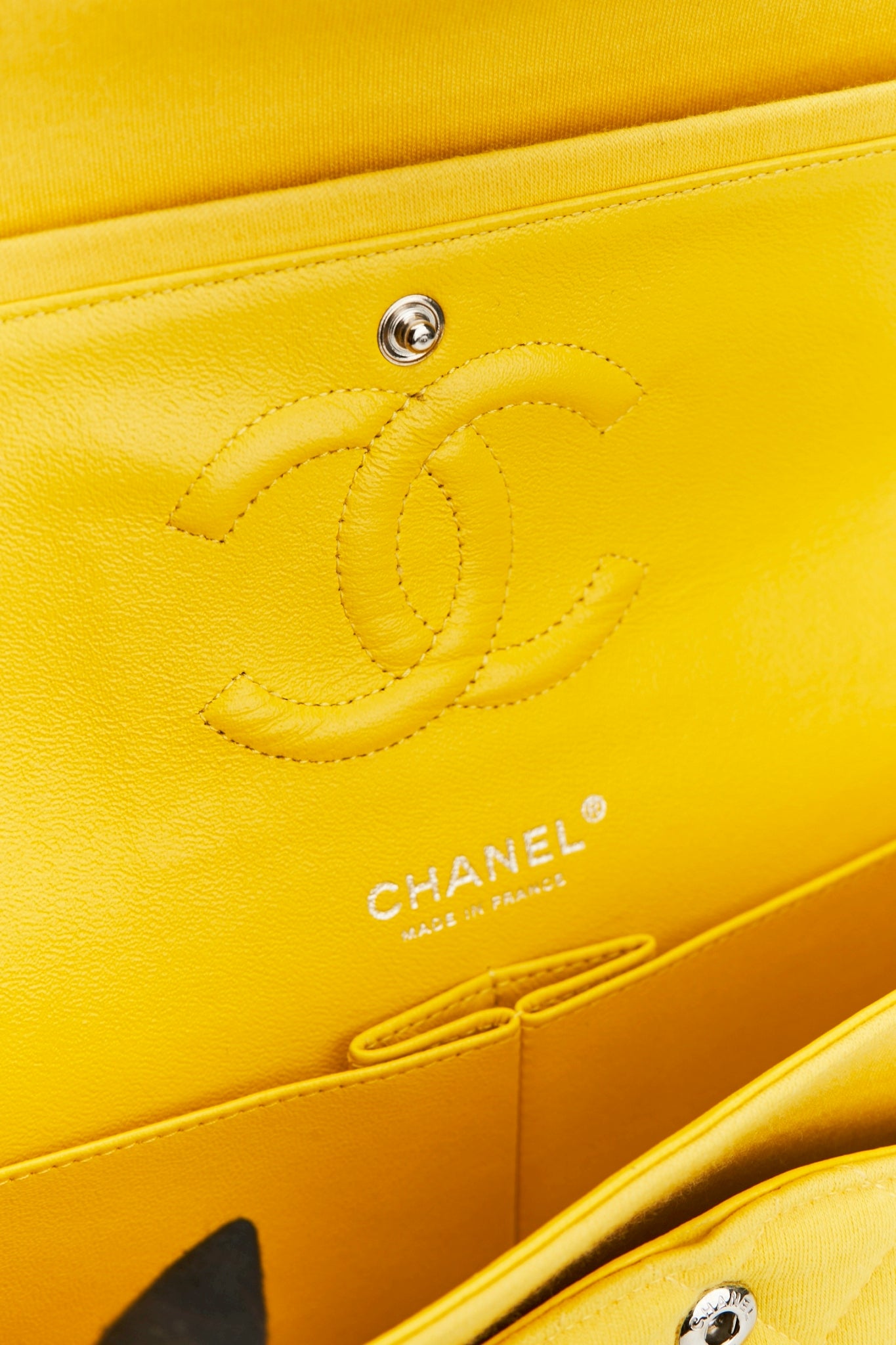 Chanel classic jersey double flab yellow