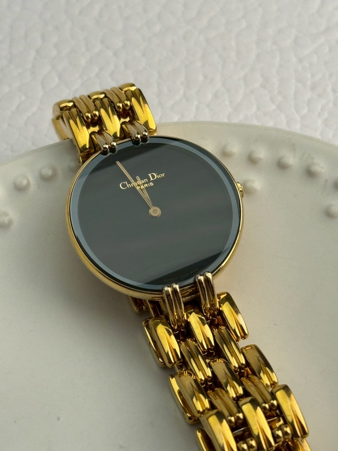 Dior black dial gold sizeM c.7686