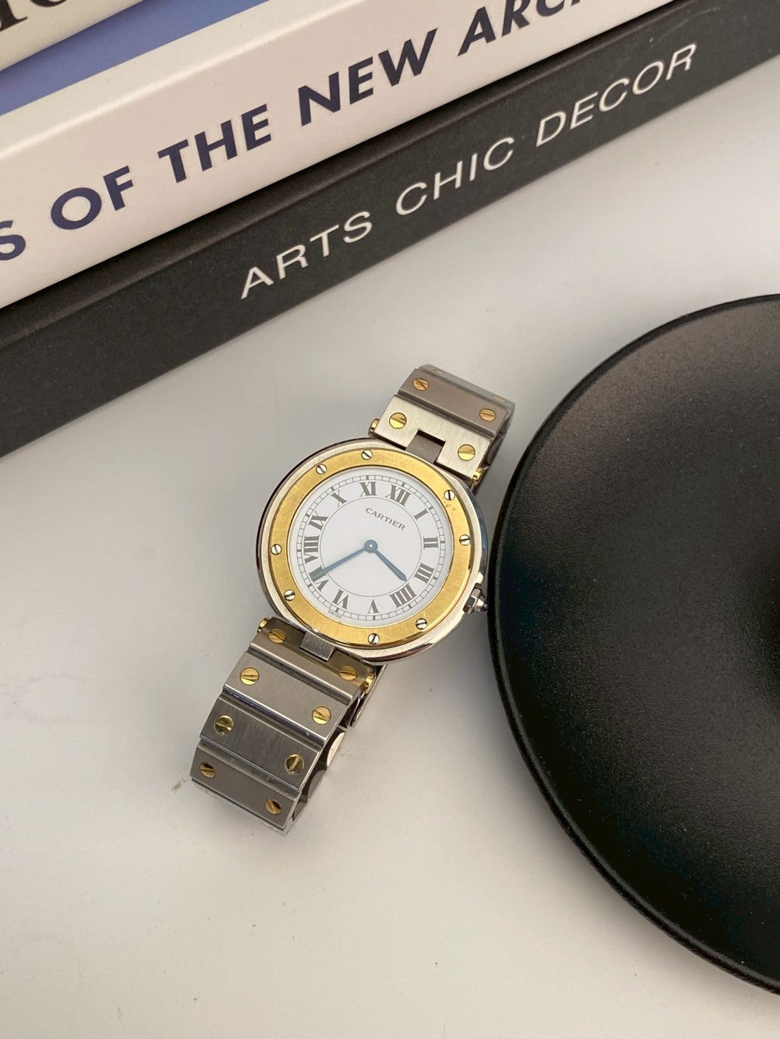 Cartier santos round LM c.6312