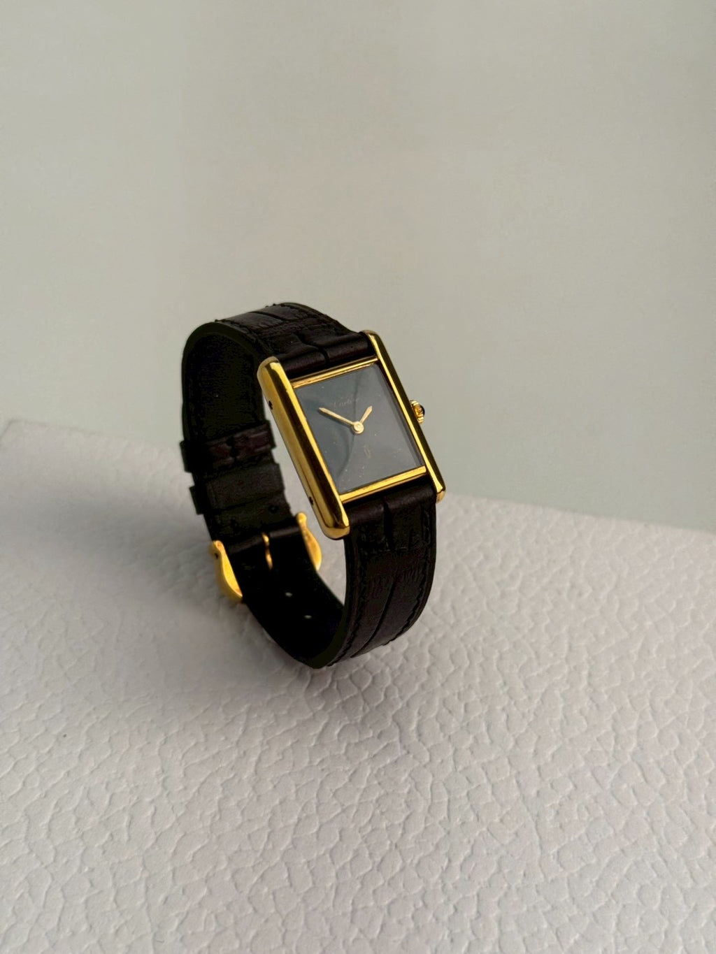 Cartier tank Manual blue s size. C.4849