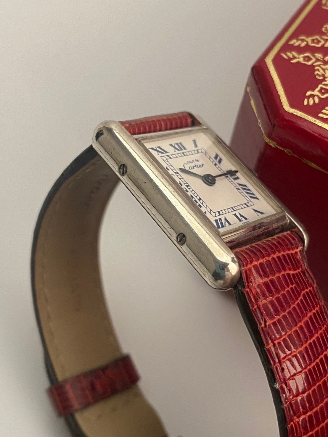 Cartier tank Qz white dial silver