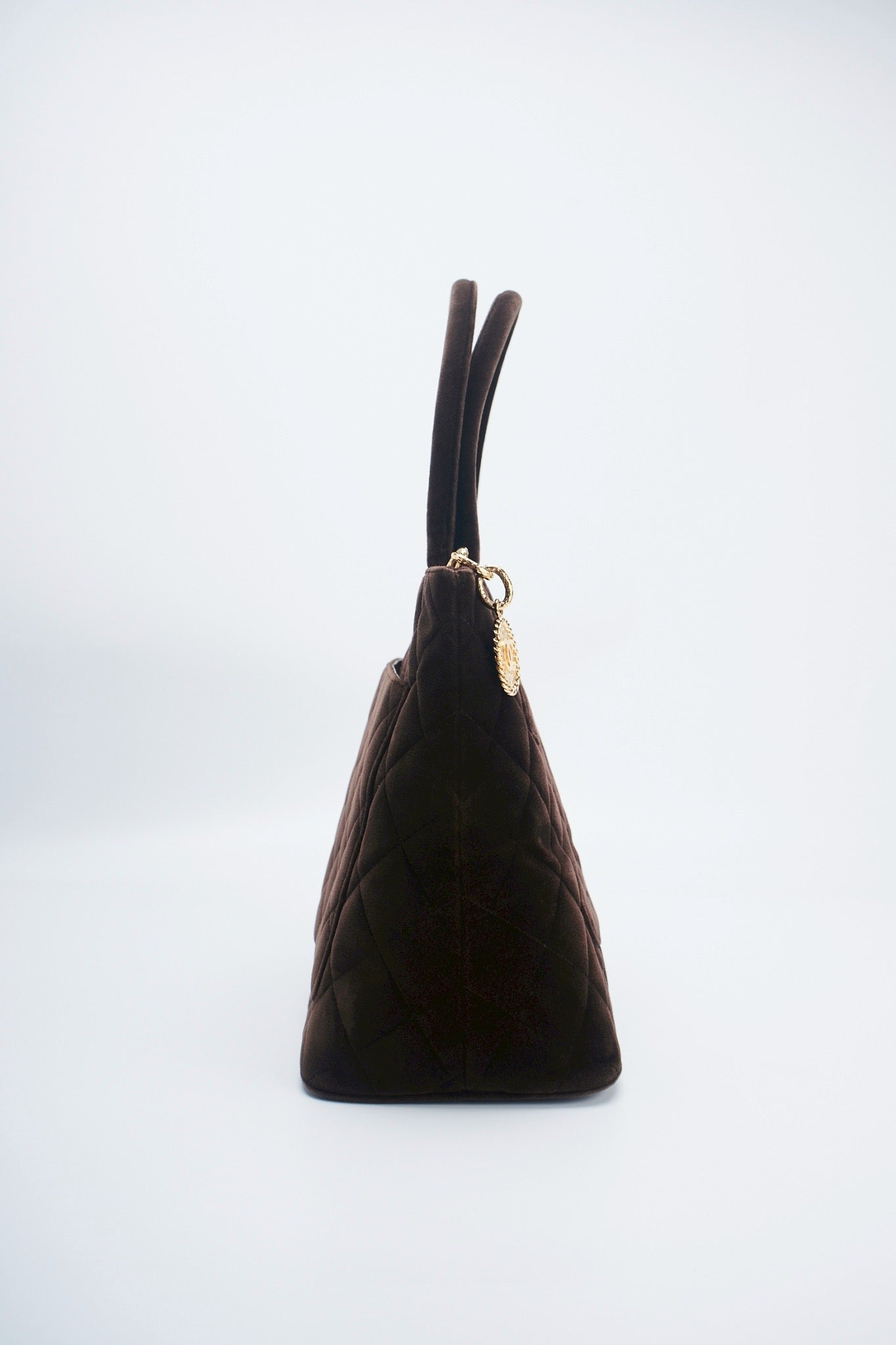 Chanel velvet medallion tote