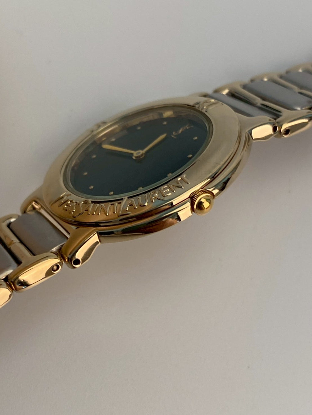 Ysl black dial twotone watch c.0091