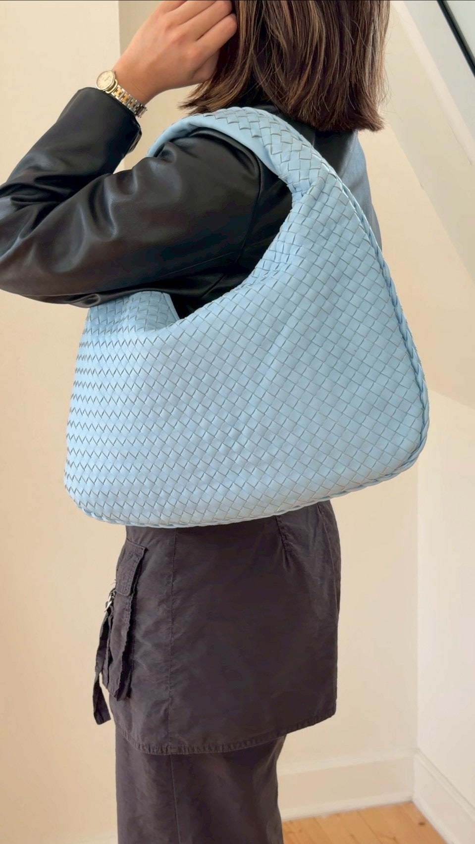 Bottega Veneta hobo blue Large