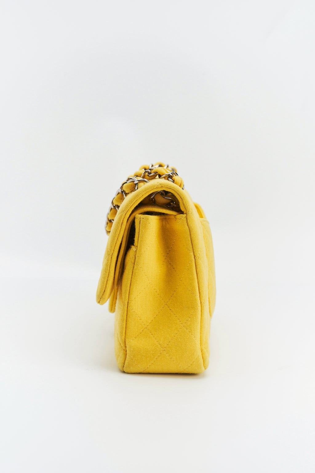 Chanel classic jersey double flab yellow