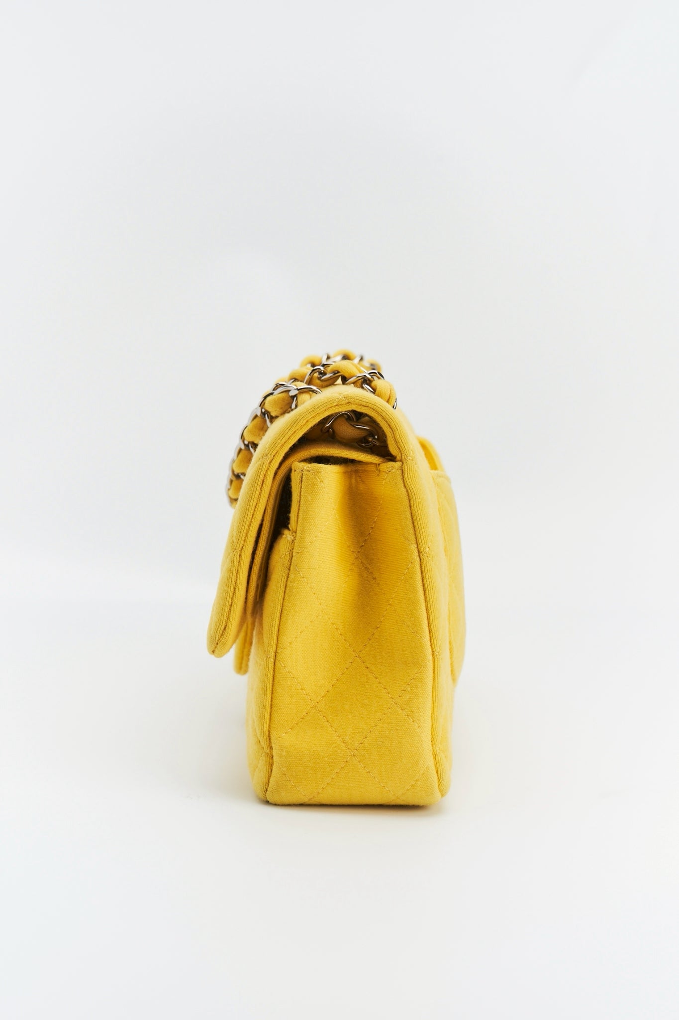 Chanel classic jersey double flab yellow