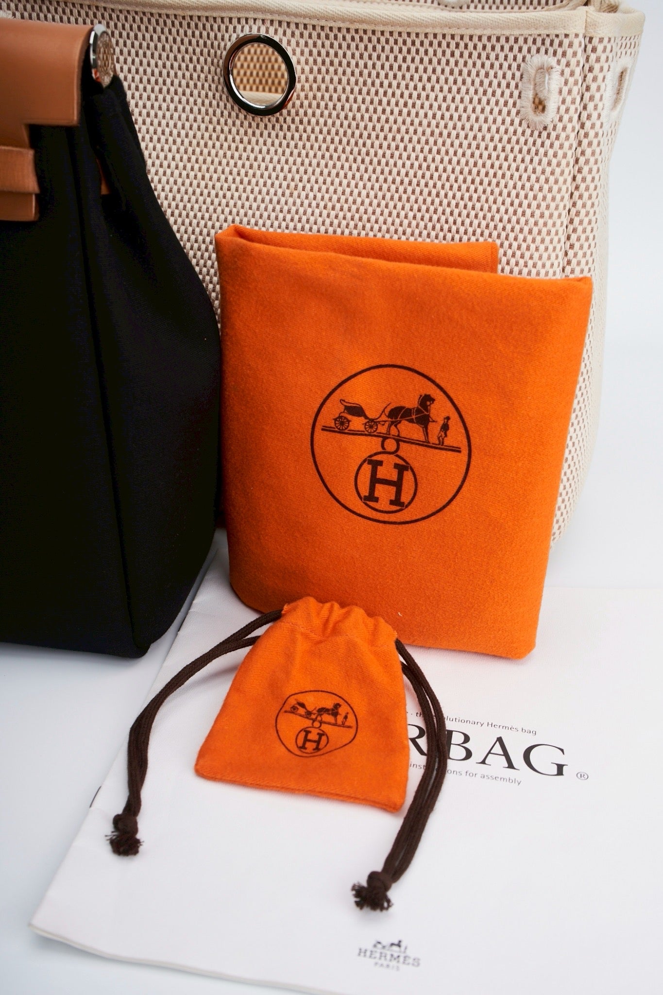 Hermes herbag31 black brown