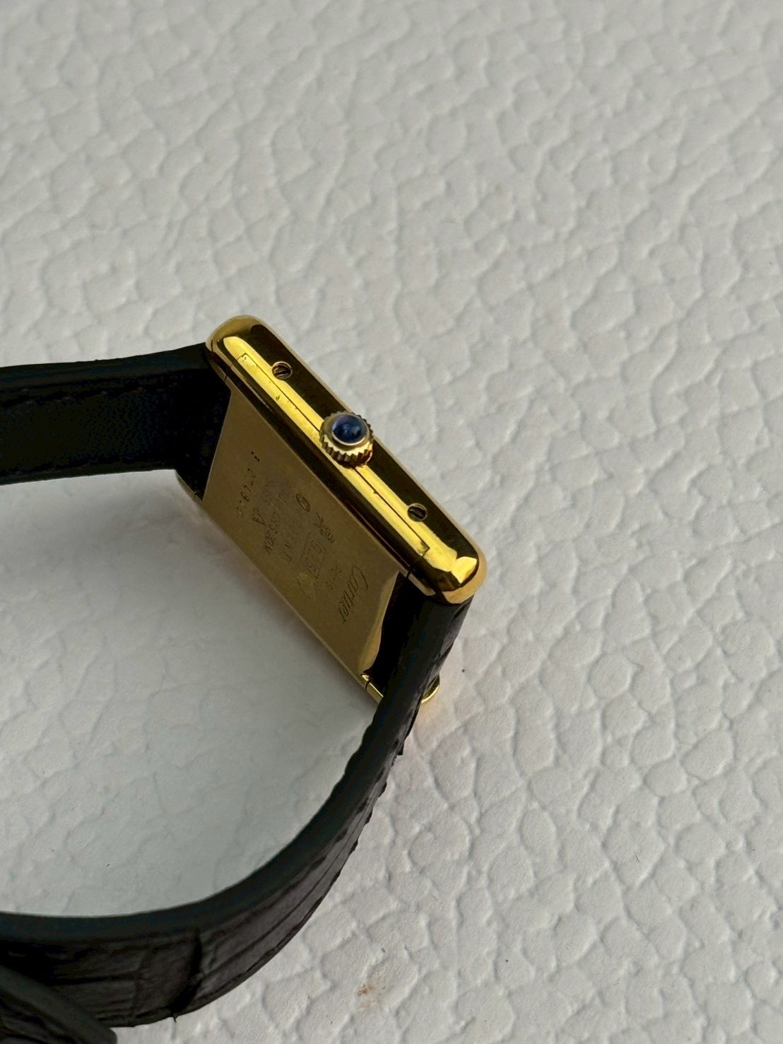Cartier tank Manual blue s size. C.4849