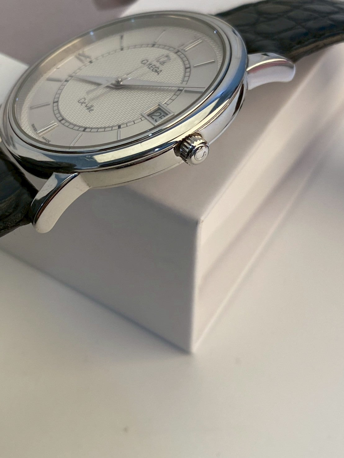 Omega deville date silver watch c.6480
