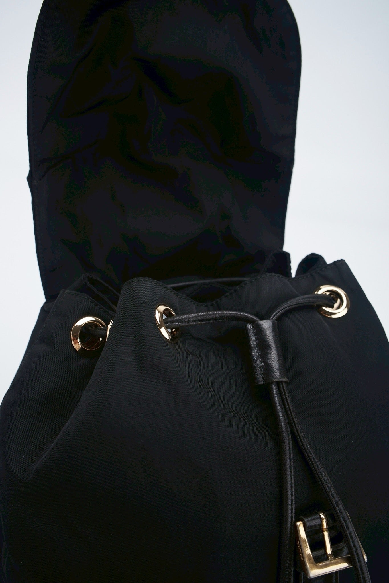 Prada nylon backpack chain bag