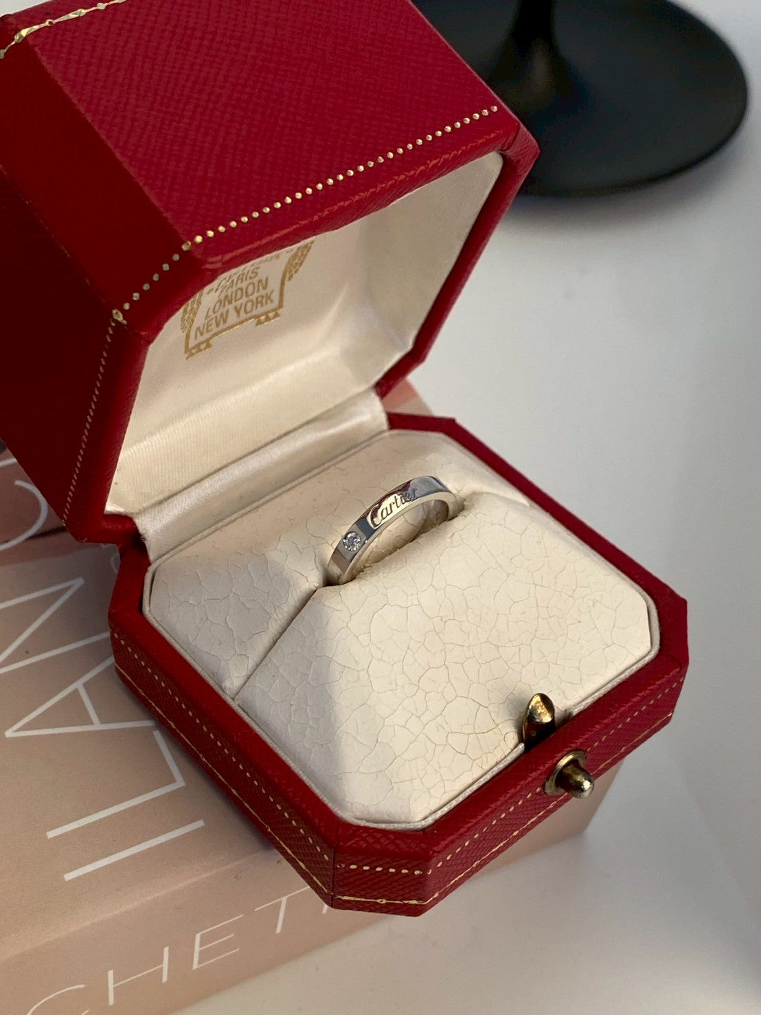 Cartier ring wedding band diamond