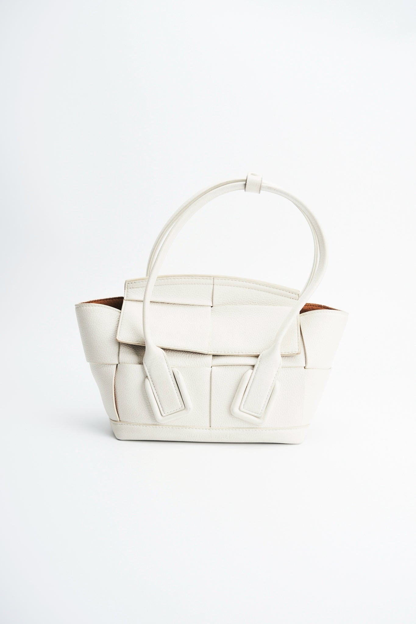 Bottega Veneta arco white bag