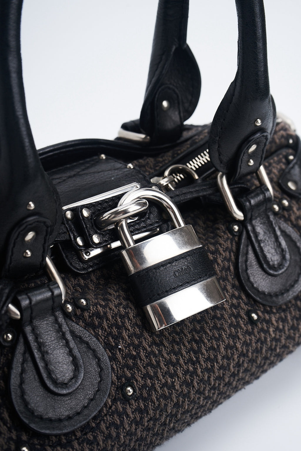 Chloe paddington tweed leather