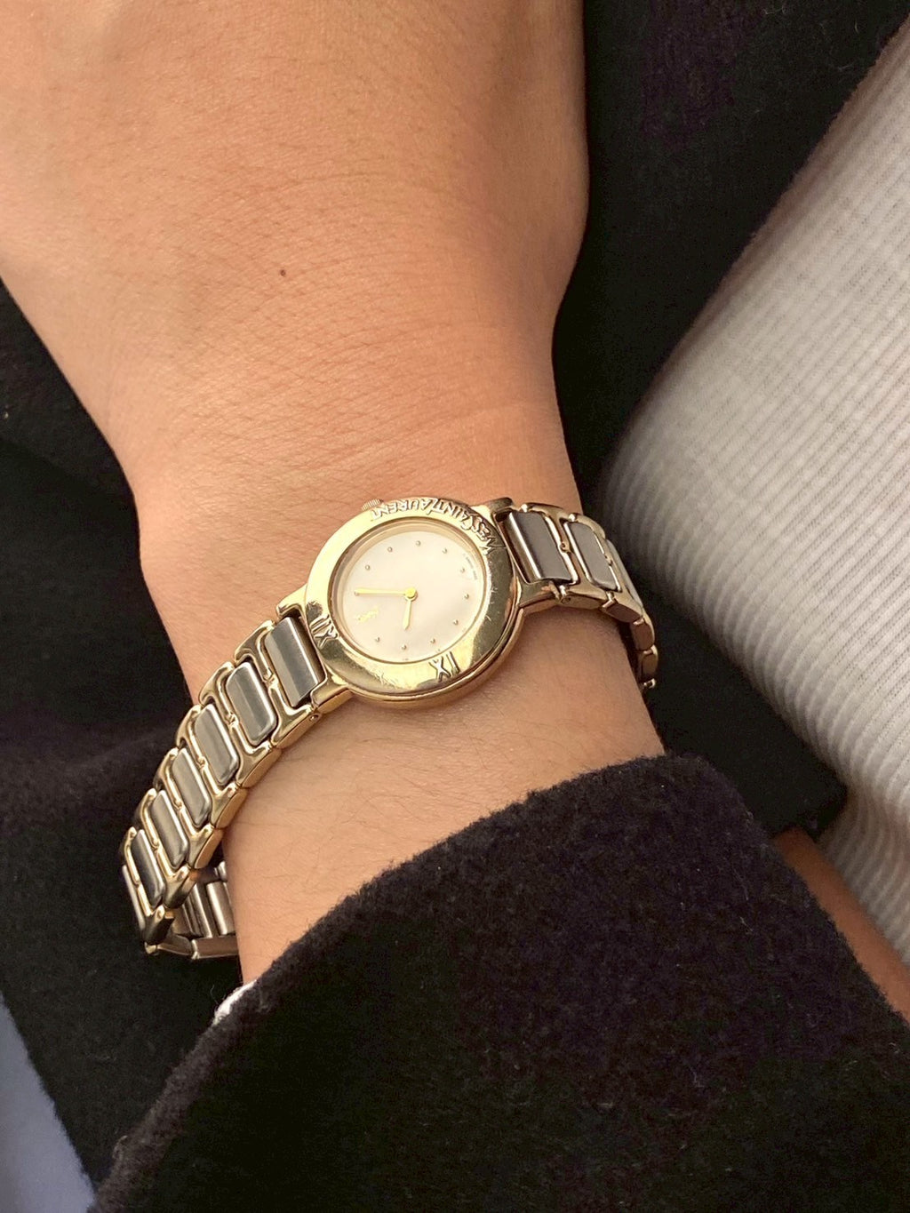 Ysl white dial twotone