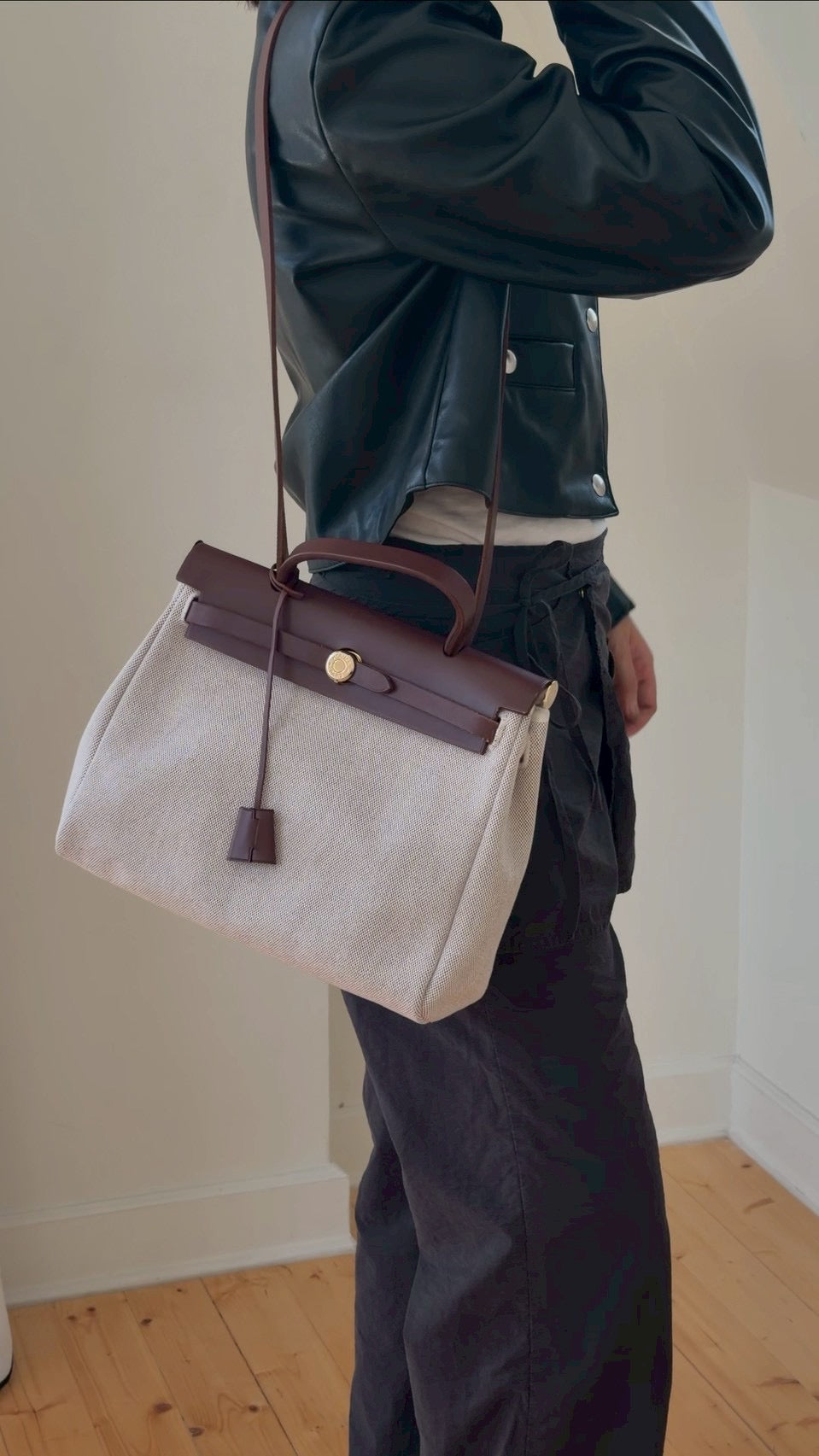 Hermes herbag31 redbrown