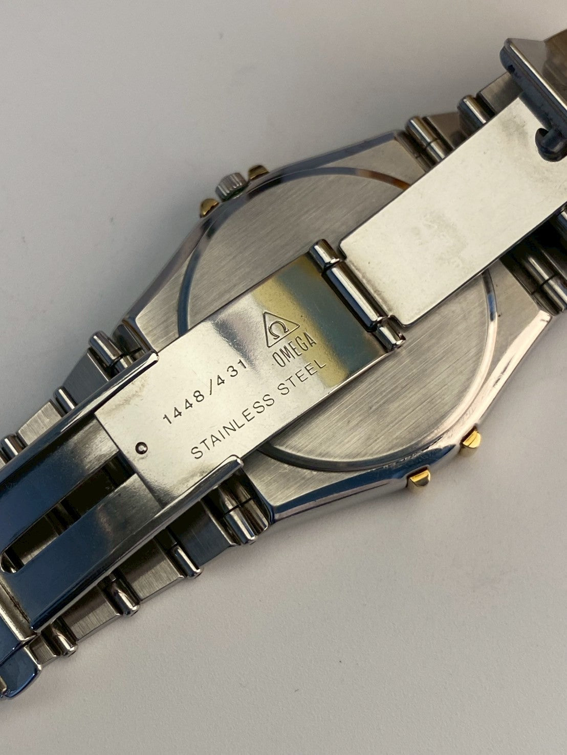 Omega constellation twotone date gold dial