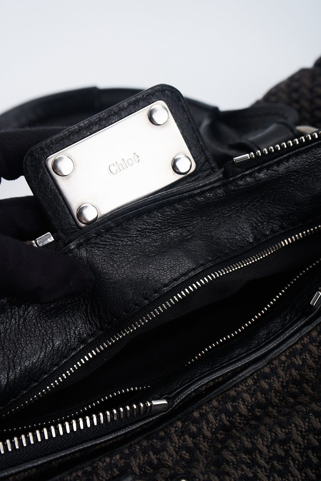 Chloe paddington tweed leather