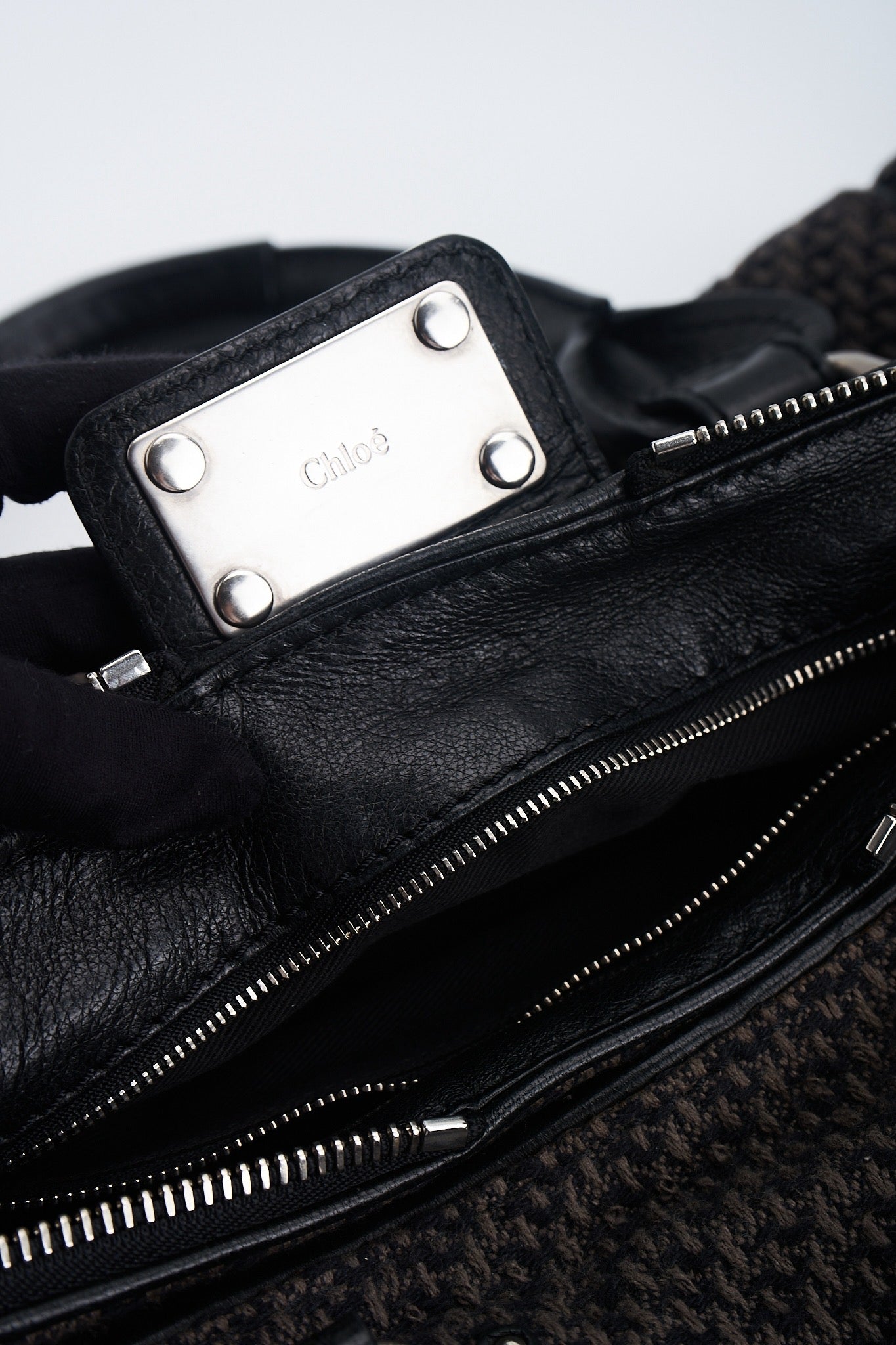Chloe paddington tweed leather