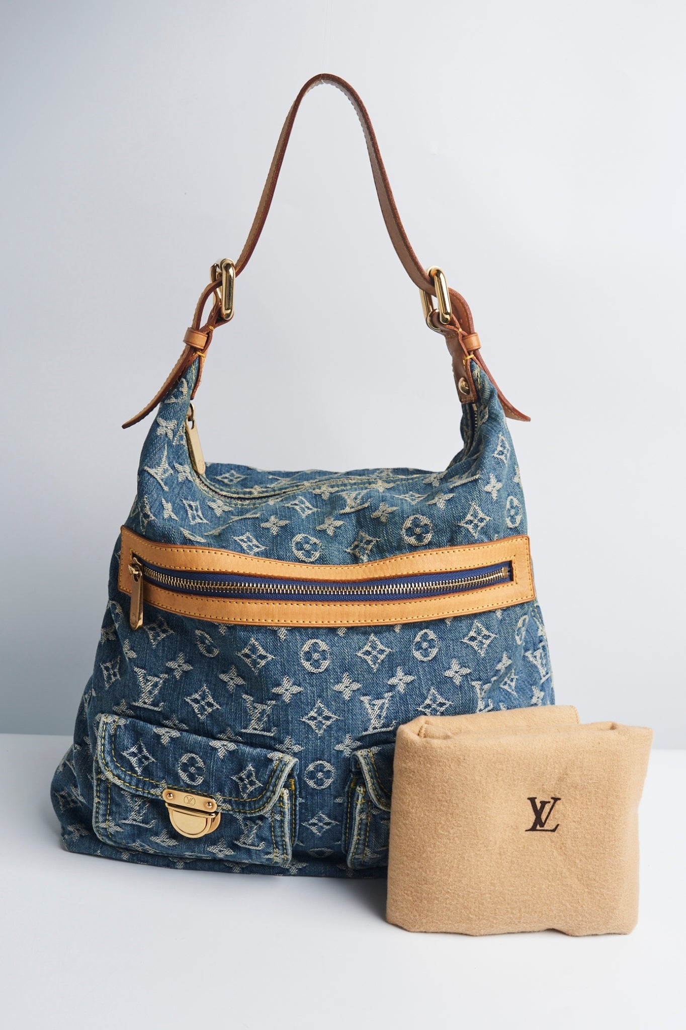 Louis vuitton denim shoulder bag