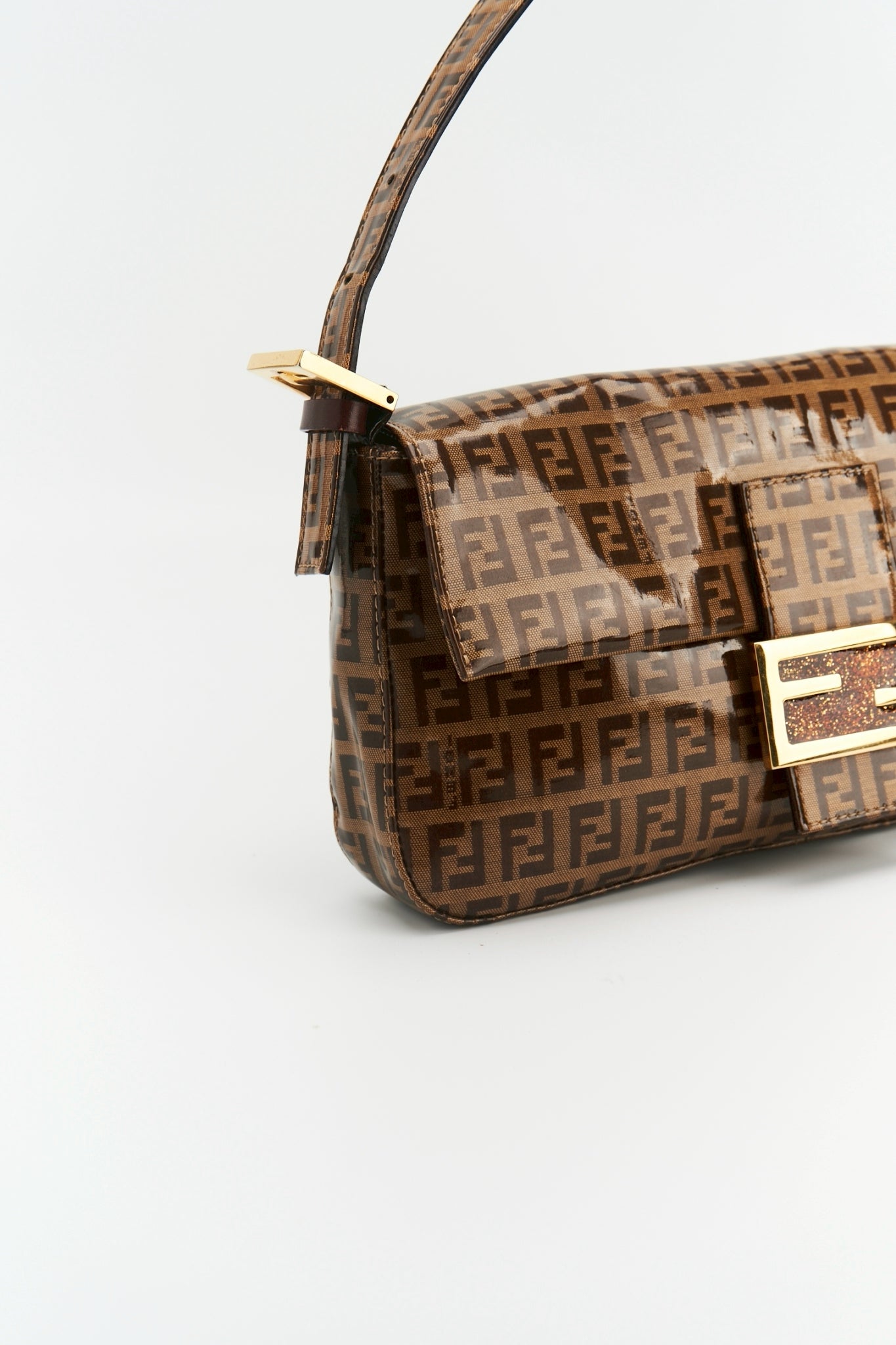 Fendi zucca baguette patent