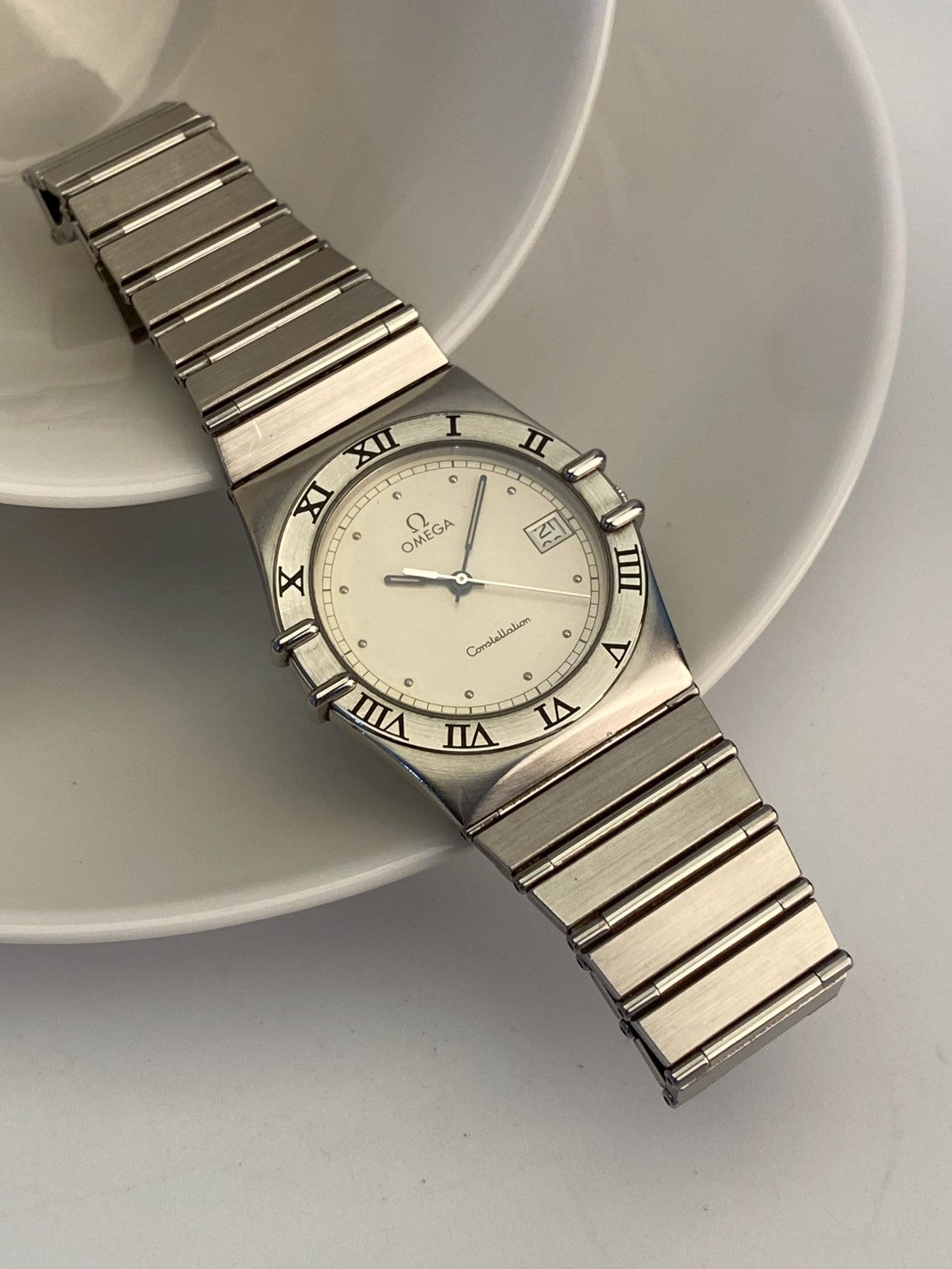 Omega  constellation stainless steel gray dial