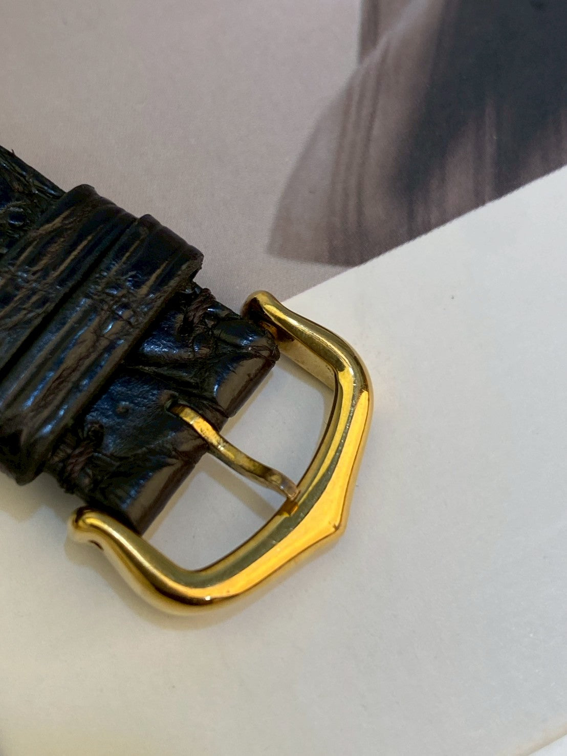 cartier tank gold dial LM c.0005