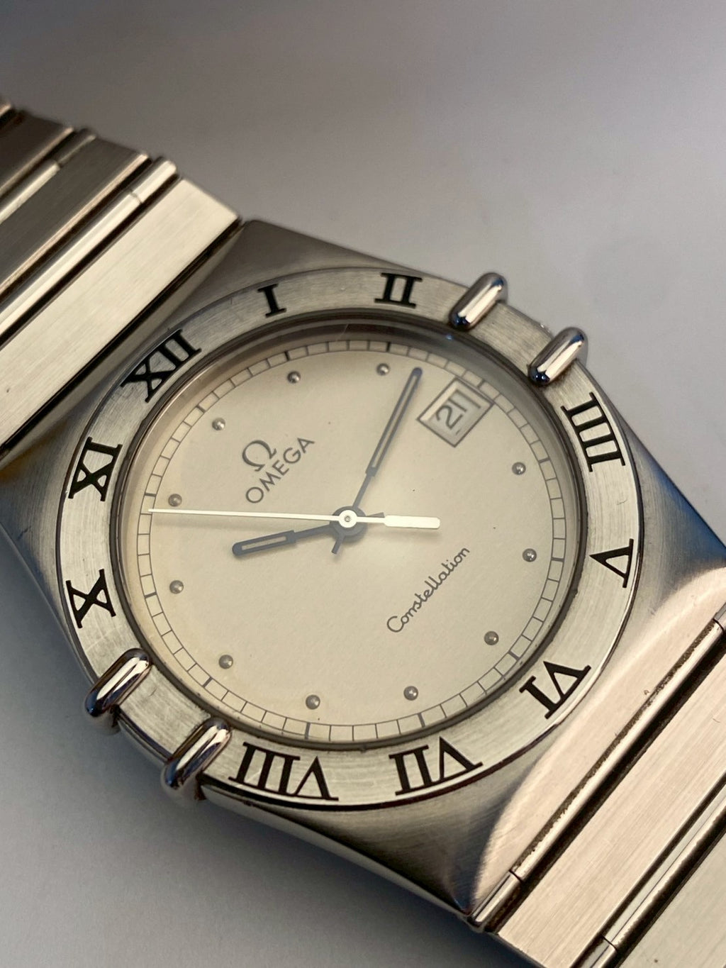 Omega  constellation stainless steel gray dial