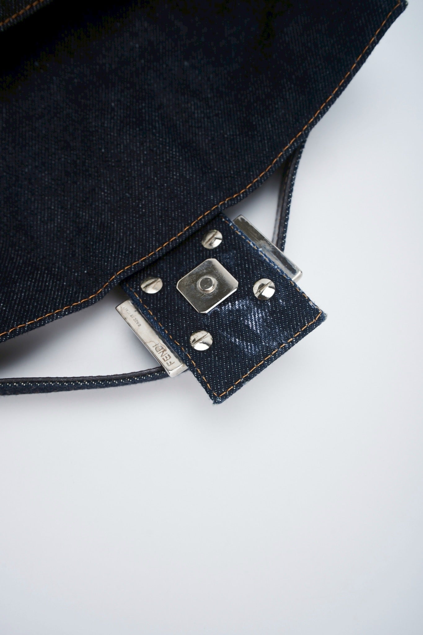 Fendi baguette flower denim