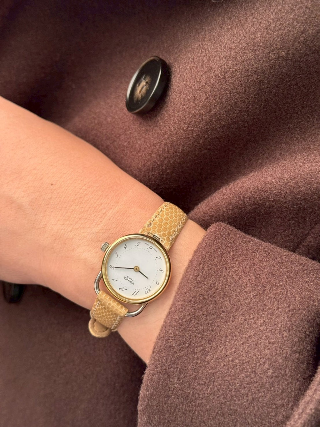 Hermes vintage twoton white c.7923