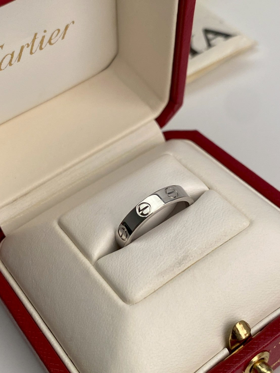 Cartier love ring 18k platinum
