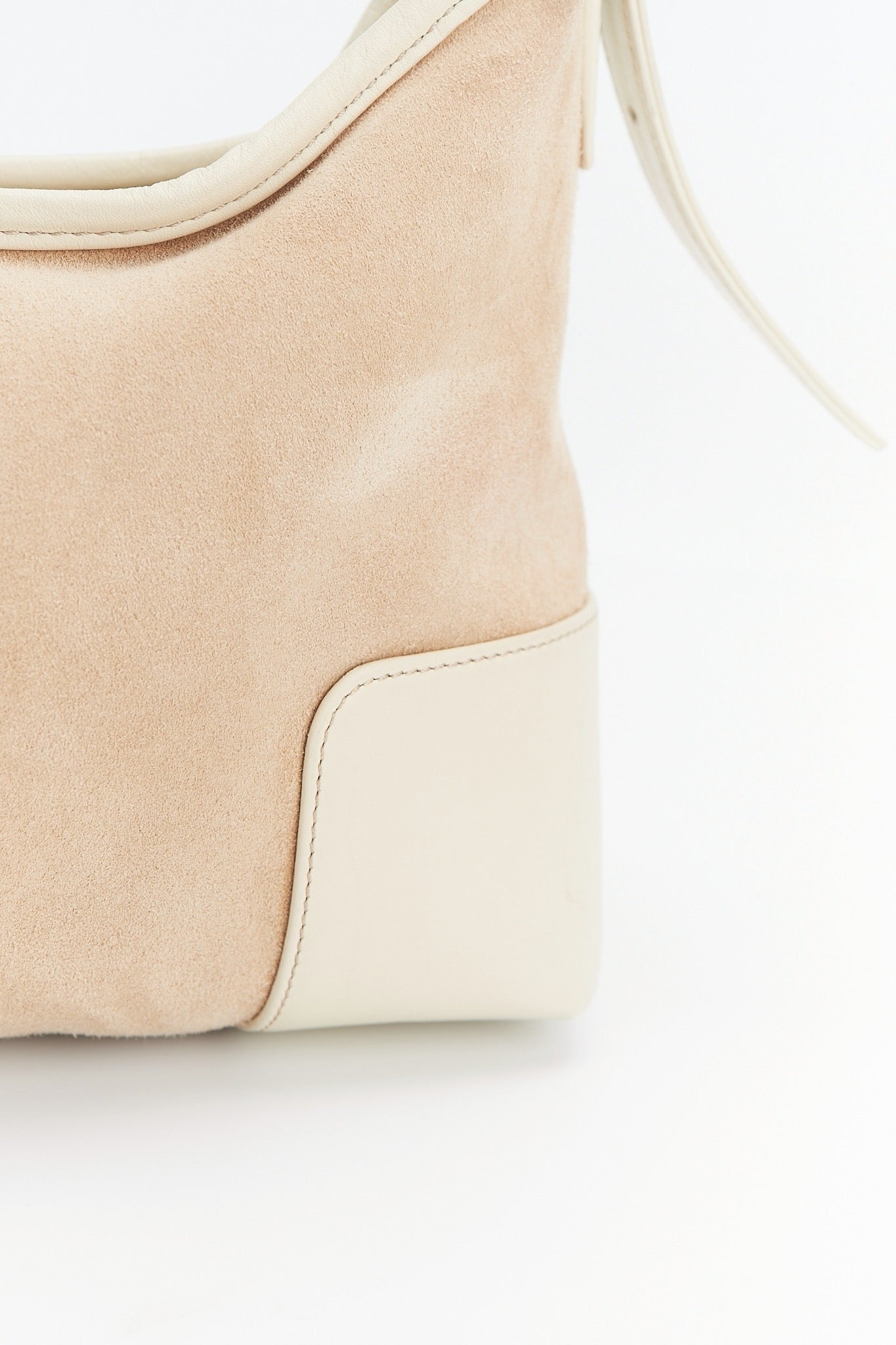 Loewe white suede