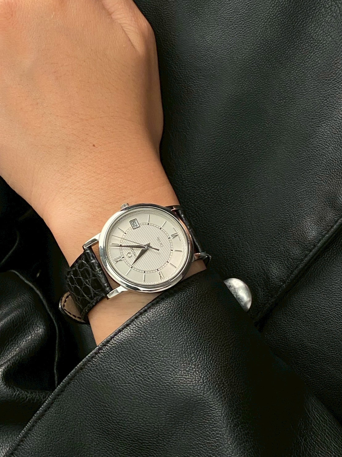 Omega deville date silver watch c.6480
