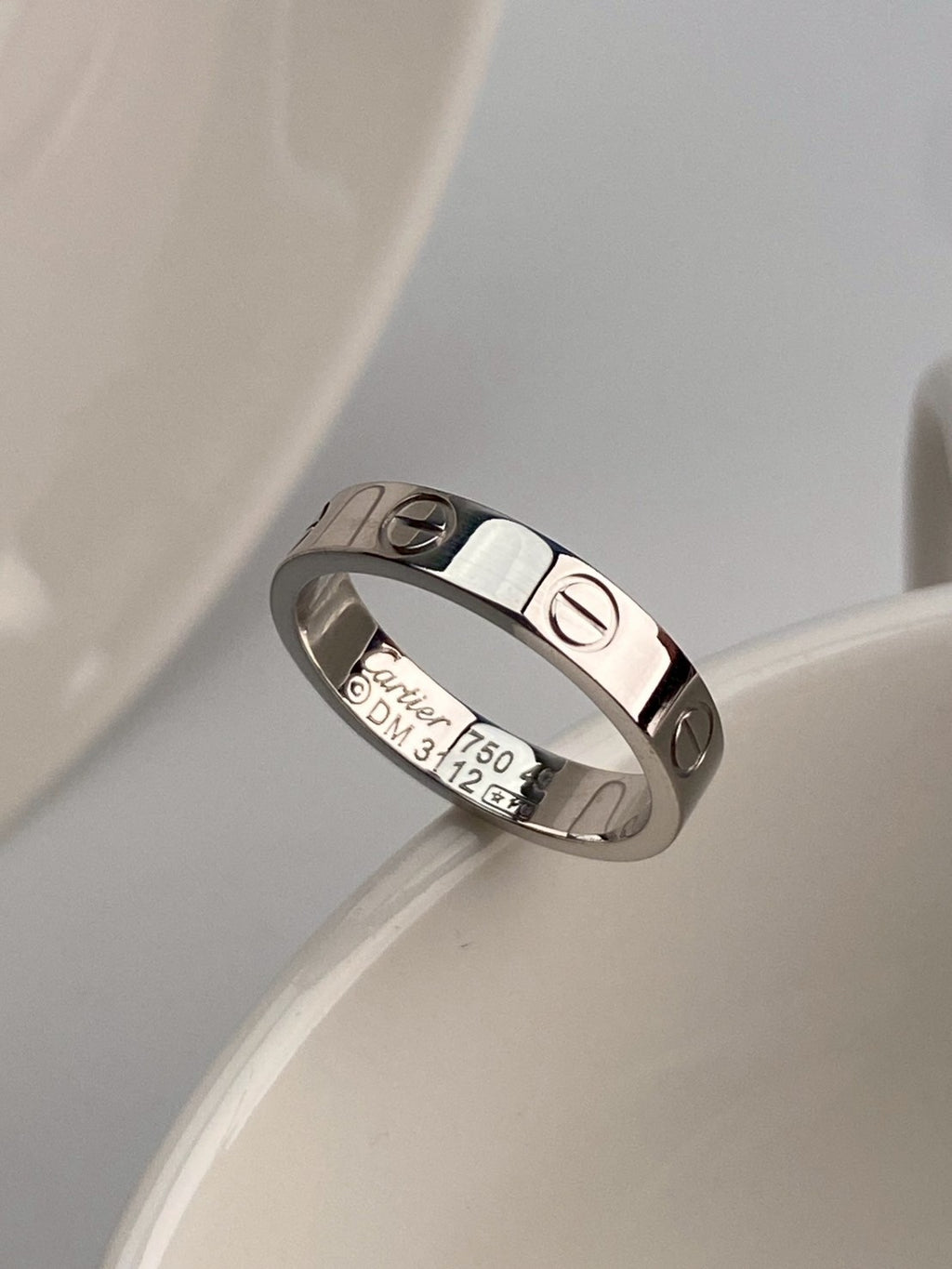 Cartier love ring 18k platinum