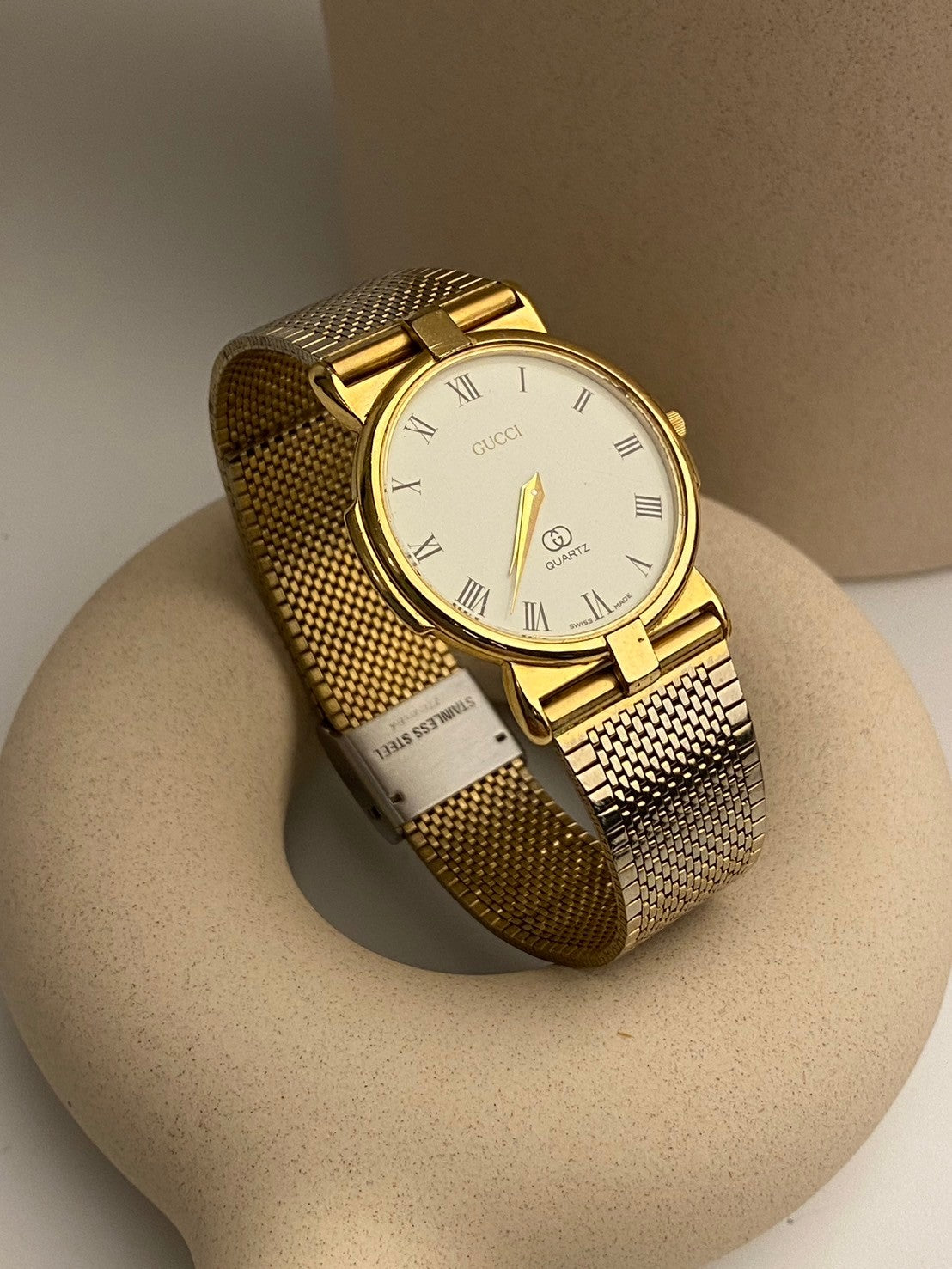 Gucci white dial gold 3400FM