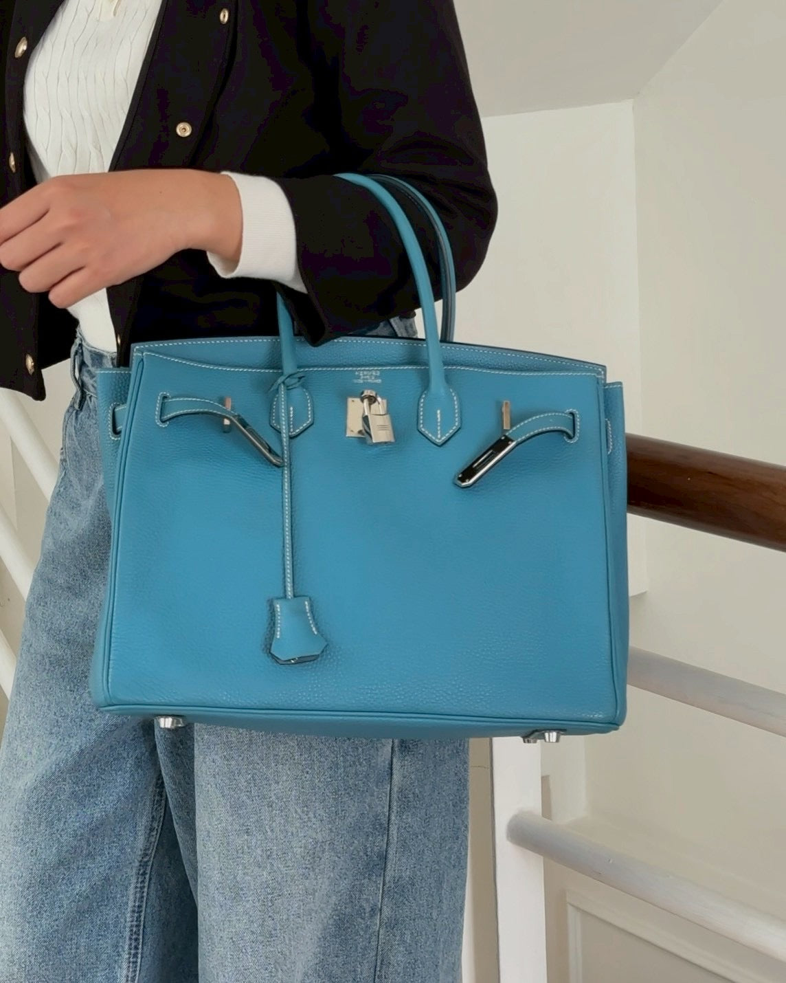 Hermes birkin35 bluejean