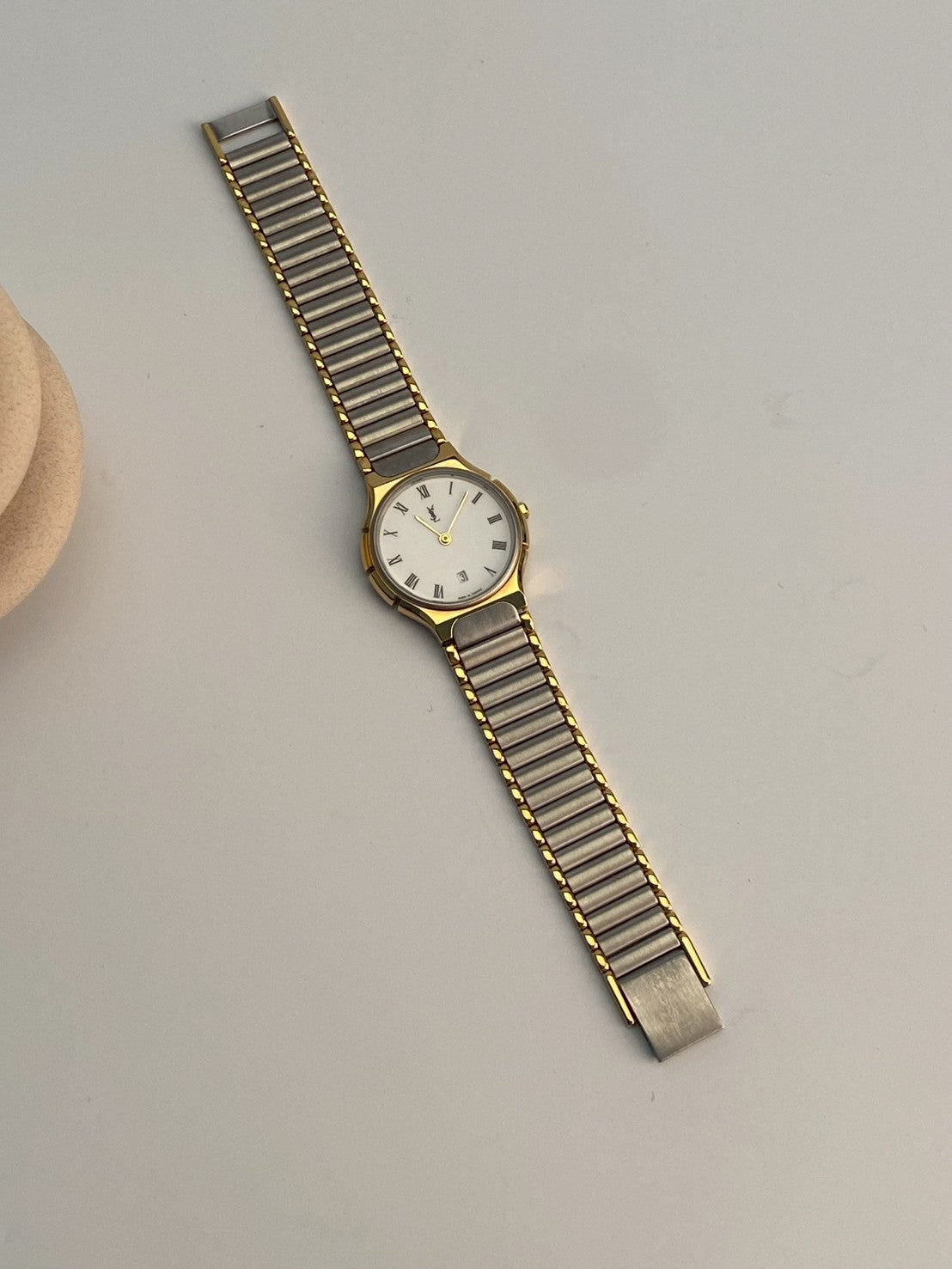 YSL twotone date watch c.0405