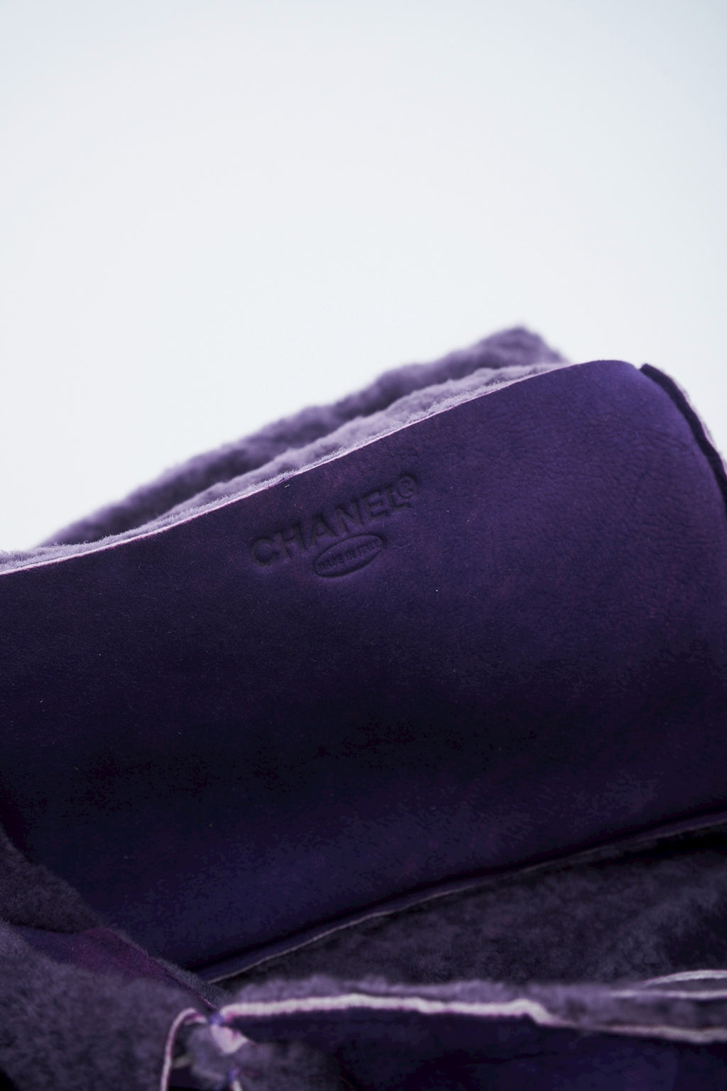 Chanel Mouton shearling suede
