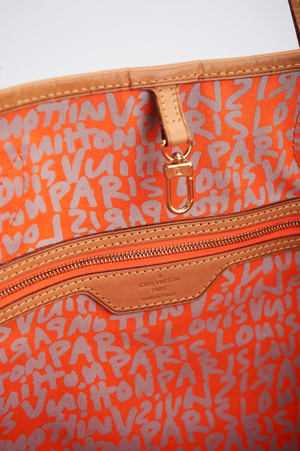 Lv graffiti neverfull orange gm