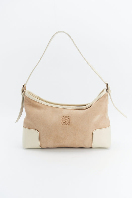 Loewe white suede