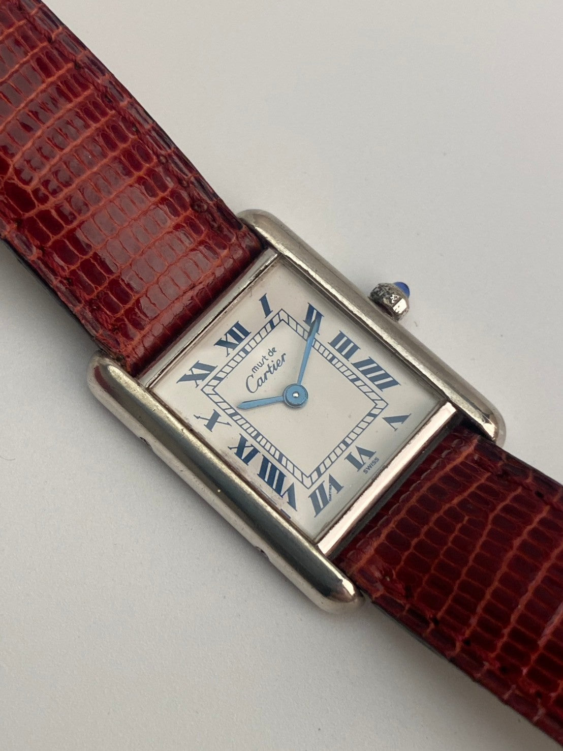 Cartier tank Qz white dial silver