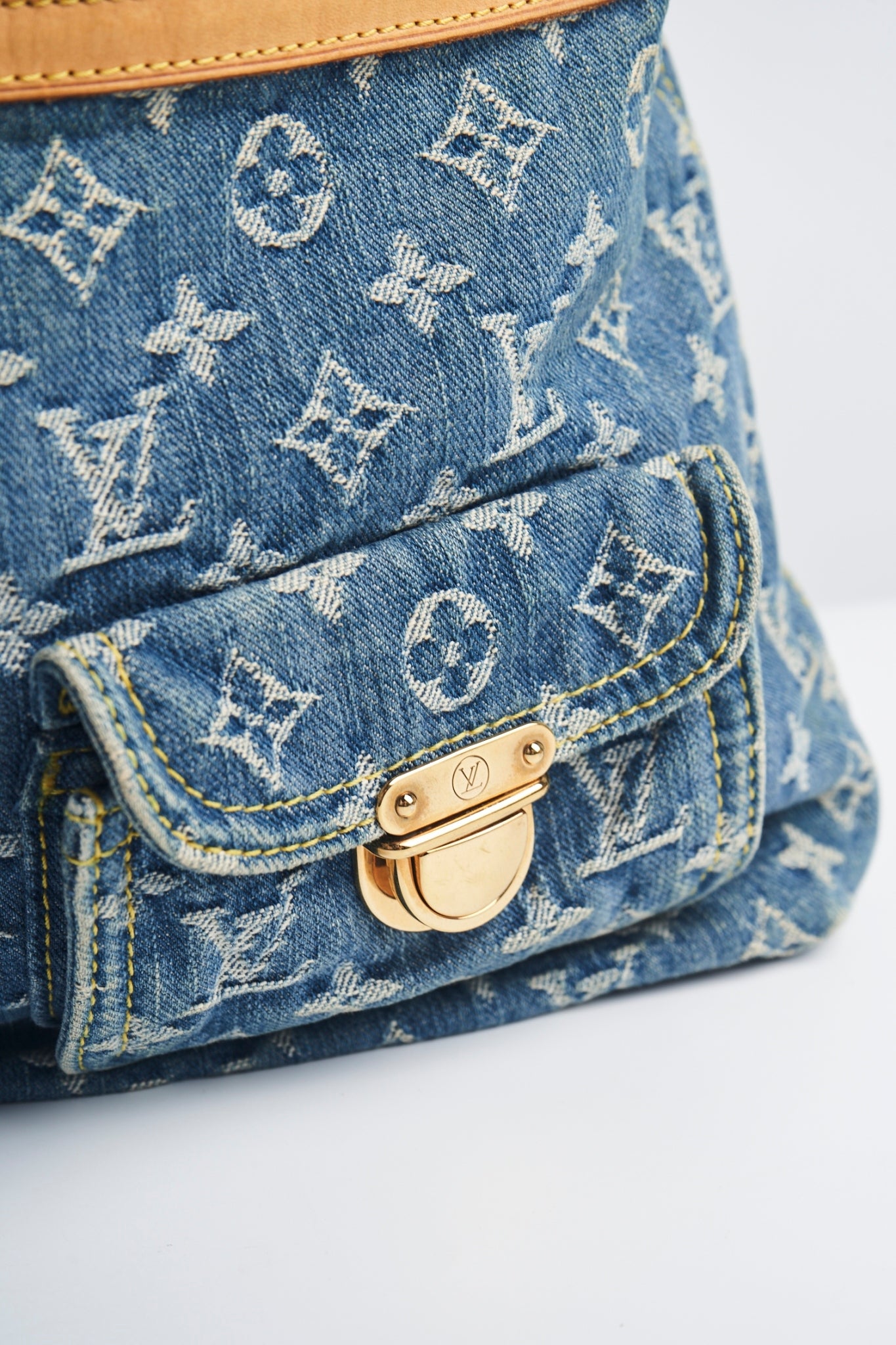 Louis vuitton denim shoulder bag