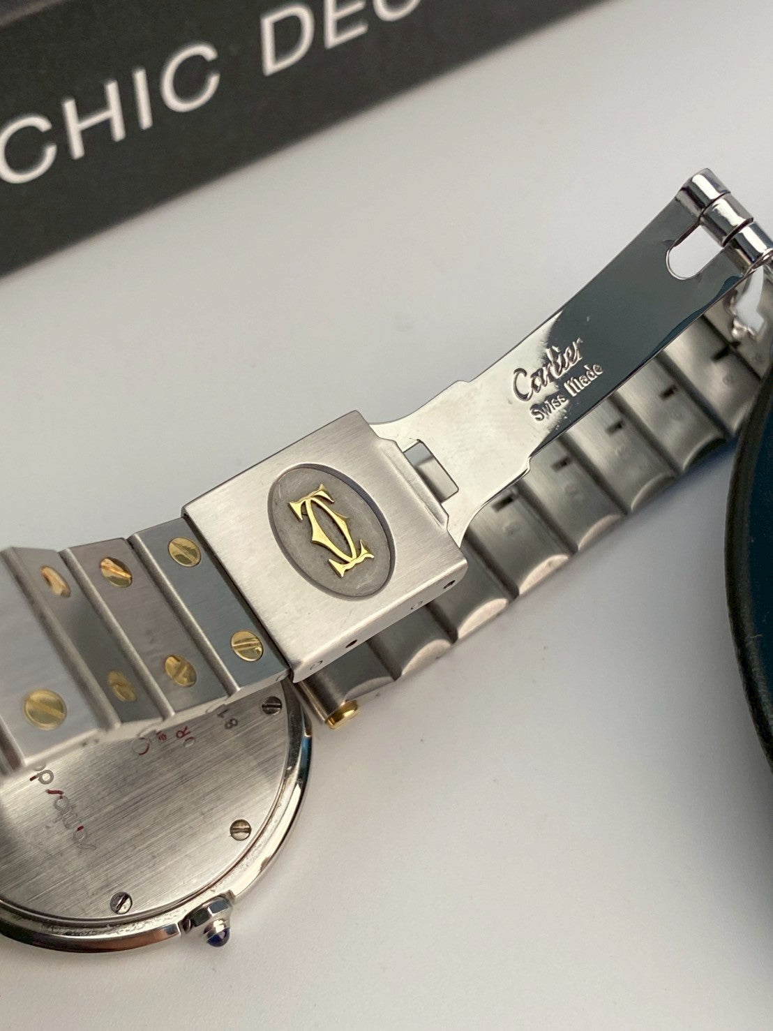 Cartier santos round LM c.6312