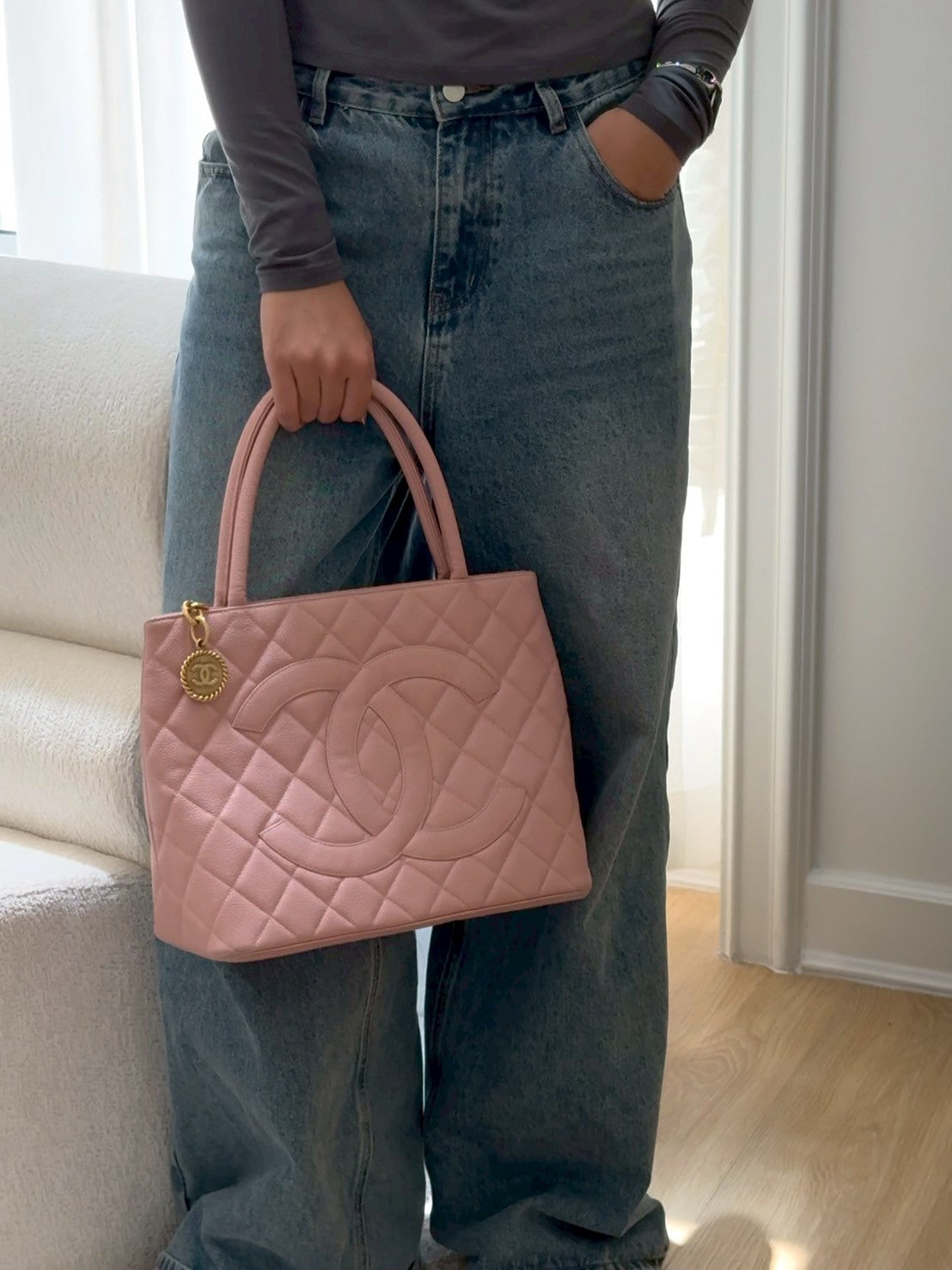 Chanel medellion tote bag