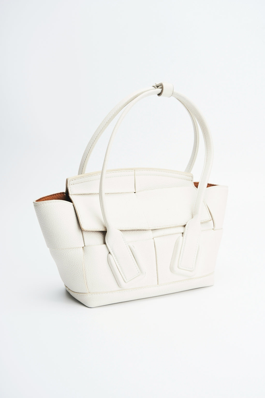 Bottega Veneta arco white bag